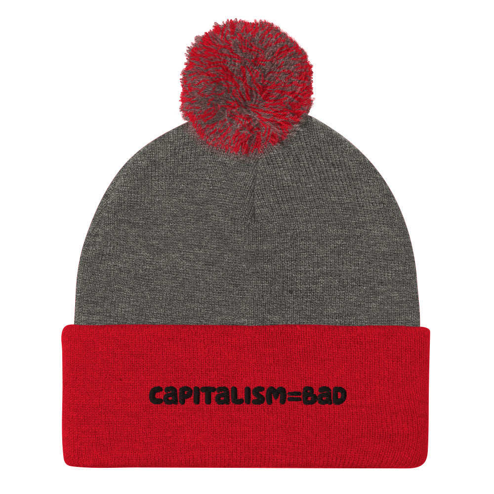 capitalism = bad Pom-Pom Beanie